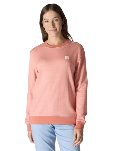 Carhartt Damen-Sweatshirt mit Rundhalsausschnitt, mittelschwer, French Terry, Relaxed Fit, Dusty Cedar Heather, XL