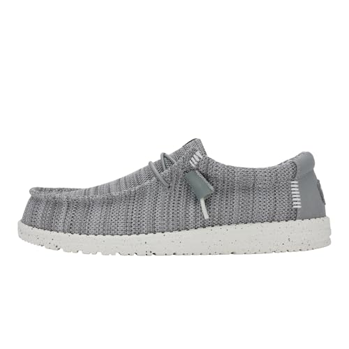 HEYDUDE Wally Stretch Sox Herren - Slip-on Schuhe - Mokassin-Stil, Grey, 45