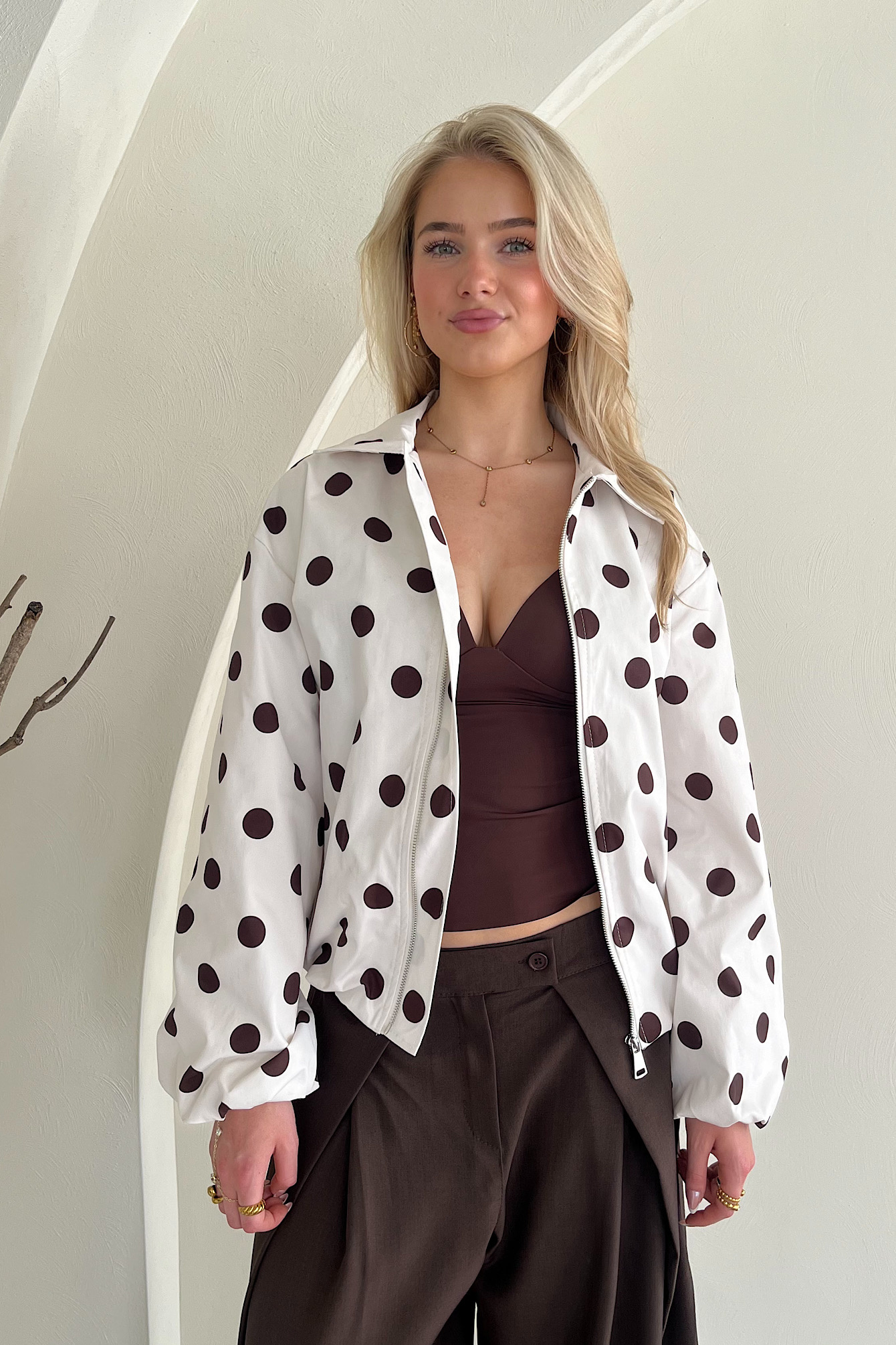 Elise Store Polka Jacket Lisa - Wit