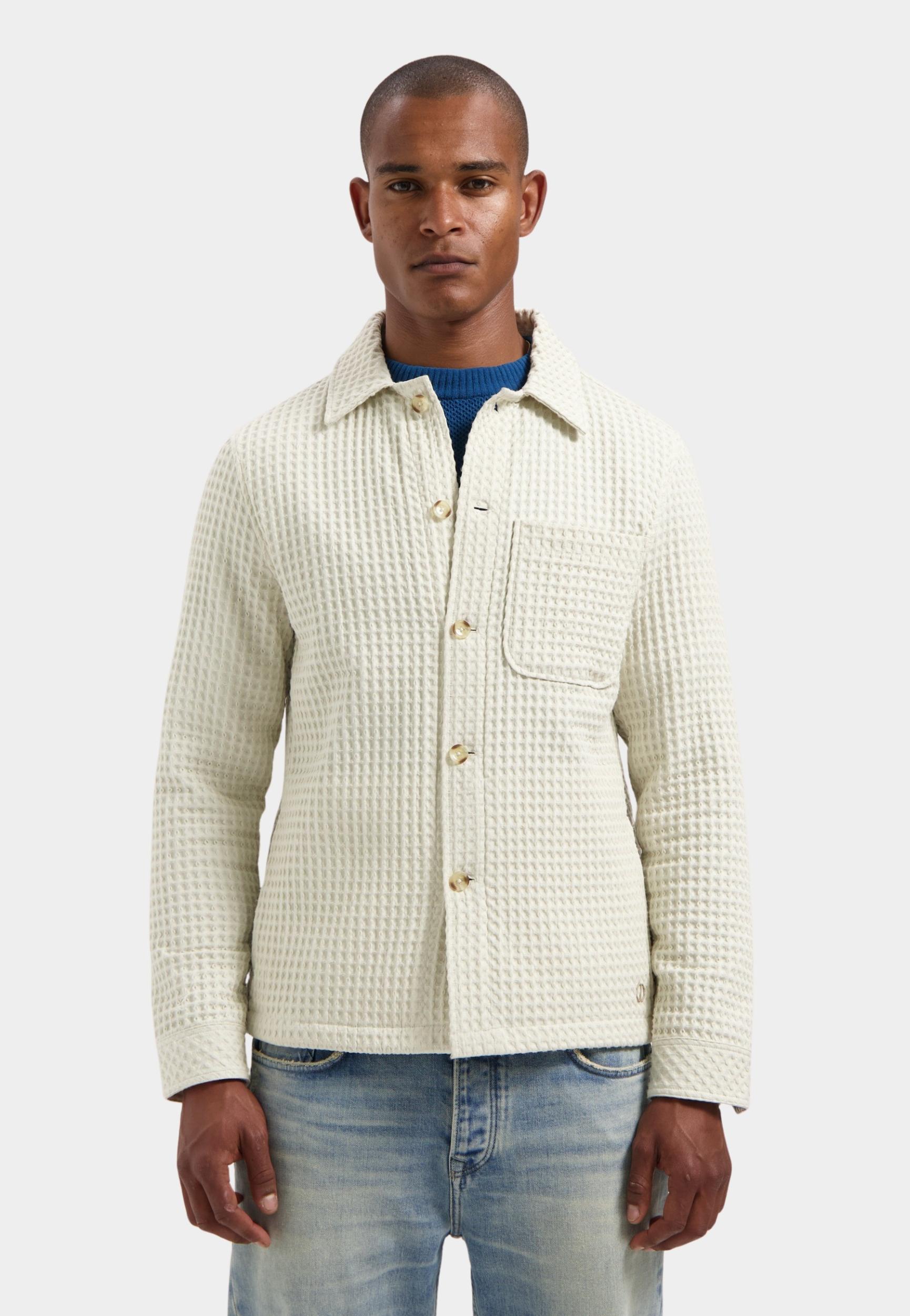 50% Korting Dstrezzed Overshirt Grijs Lino FW Overshirt 152008/107 | Bos Men Shop
