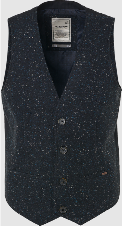 No Excess Gilet Print Navy Blauw (92640804 - 078)