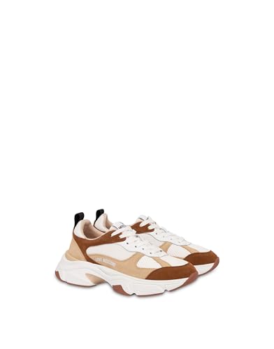 Love Moschino Damen Ja15246g1niqf10b Sneaker, Weiss SCHWARZ, 38 EU