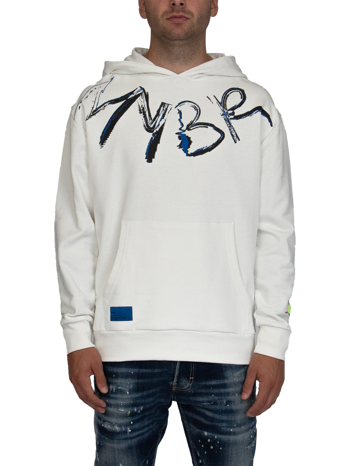 MYBRAND Signature Scribble Hoodie | OFF-WHITE