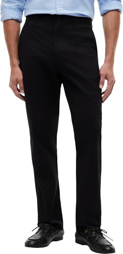 Tommy Hilfiger Herren Chino Hose Dover Essential Regular Fit mit Stretch, Black (Schwarz), 28W/32L