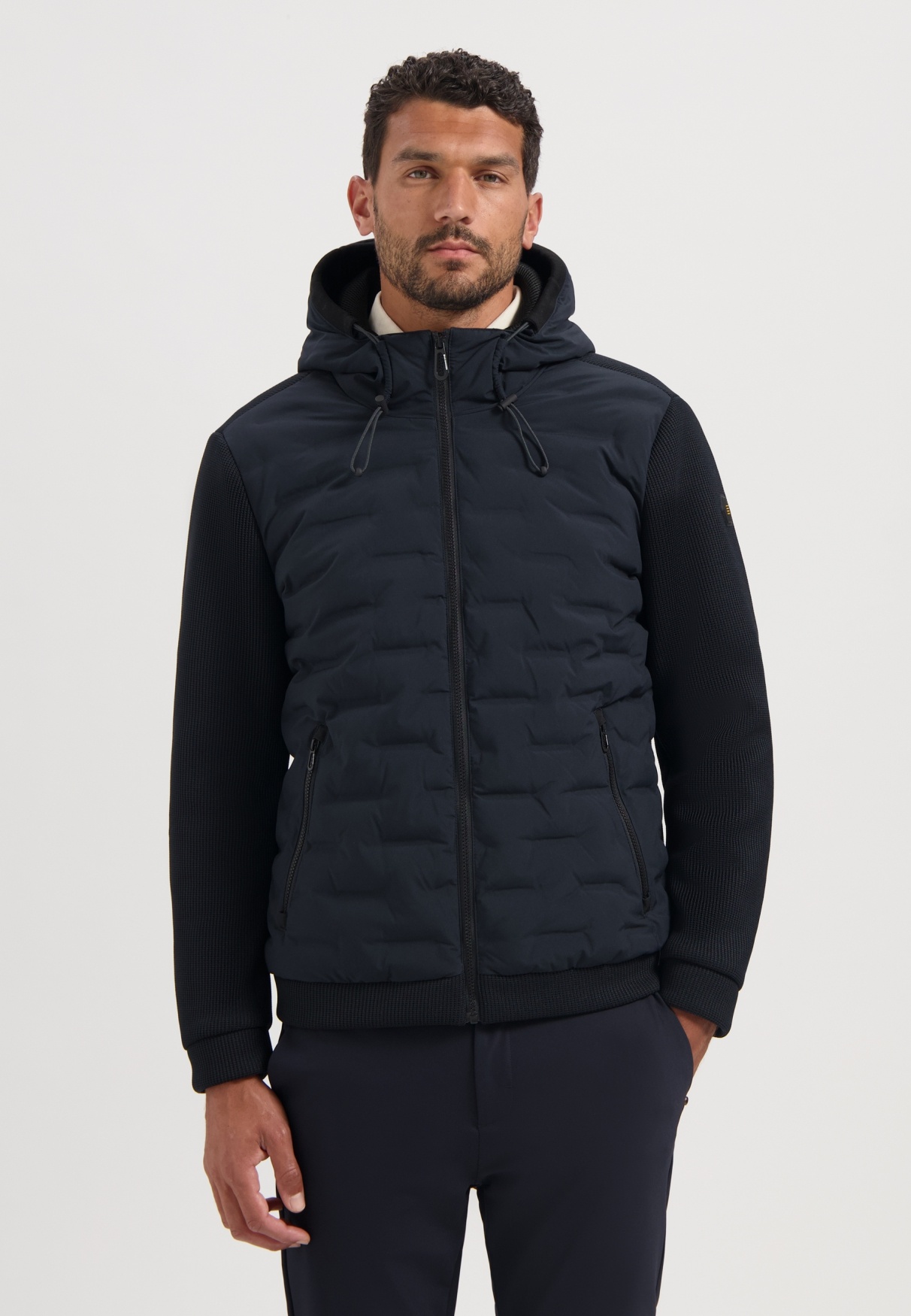 No Excess Jacket Short Fit Sealed Hooded Knitted Mix Night (29630819SN - 078)