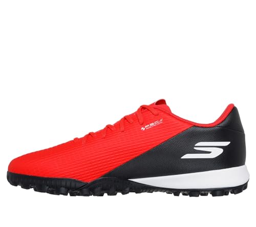 Skechers Herren Skx_2 Academy Tf Mens Turf Soccer - Lightweight, Precise Control Turnschuhe, Red Synthetic/Black Trim, 36 EU