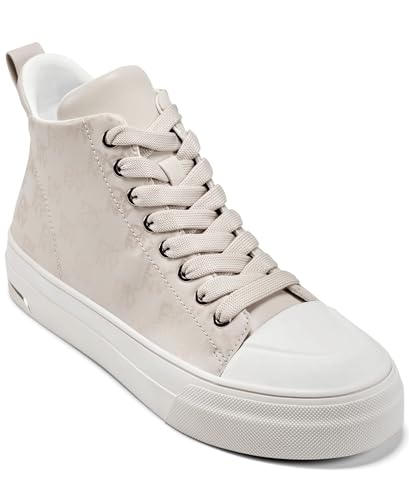 DKNY,Women's Shoes,Yaser Logo - LACE UP MID Sneaker,Bone,35