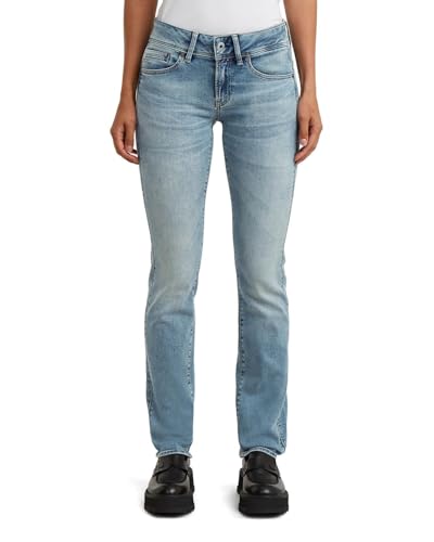 G-STAR Women's Midge Saddle Straight Jeans, Blue, 29 W/32 L