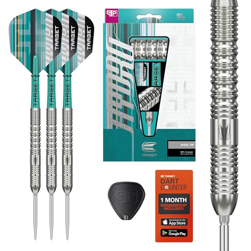 Target Darts Hydro Steel Tip Dart Set, 23G (Barrel 01) | 90 % Wolfram-Darts, Silberne Swiss Point-Spitzen, Pro Grip Tag-Schäfte, Pro Ultra No.6-Flügel, SP-Werkzeug inkl