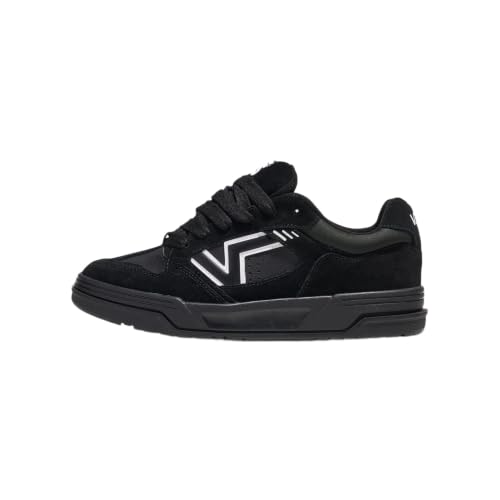 Vans –Upland – Sneaker aus Wildleder in Schwarz mit weißen Akzenten und dicker Sohle