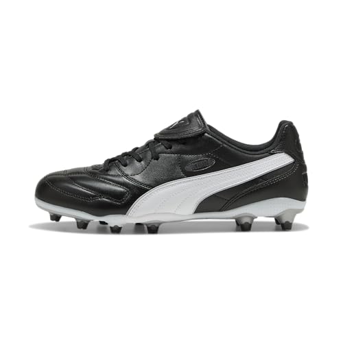 PUMA King Liga FG/AG Fußballschuh, Unisex, Schwarz/Silber/Weiß, 5.5 UK