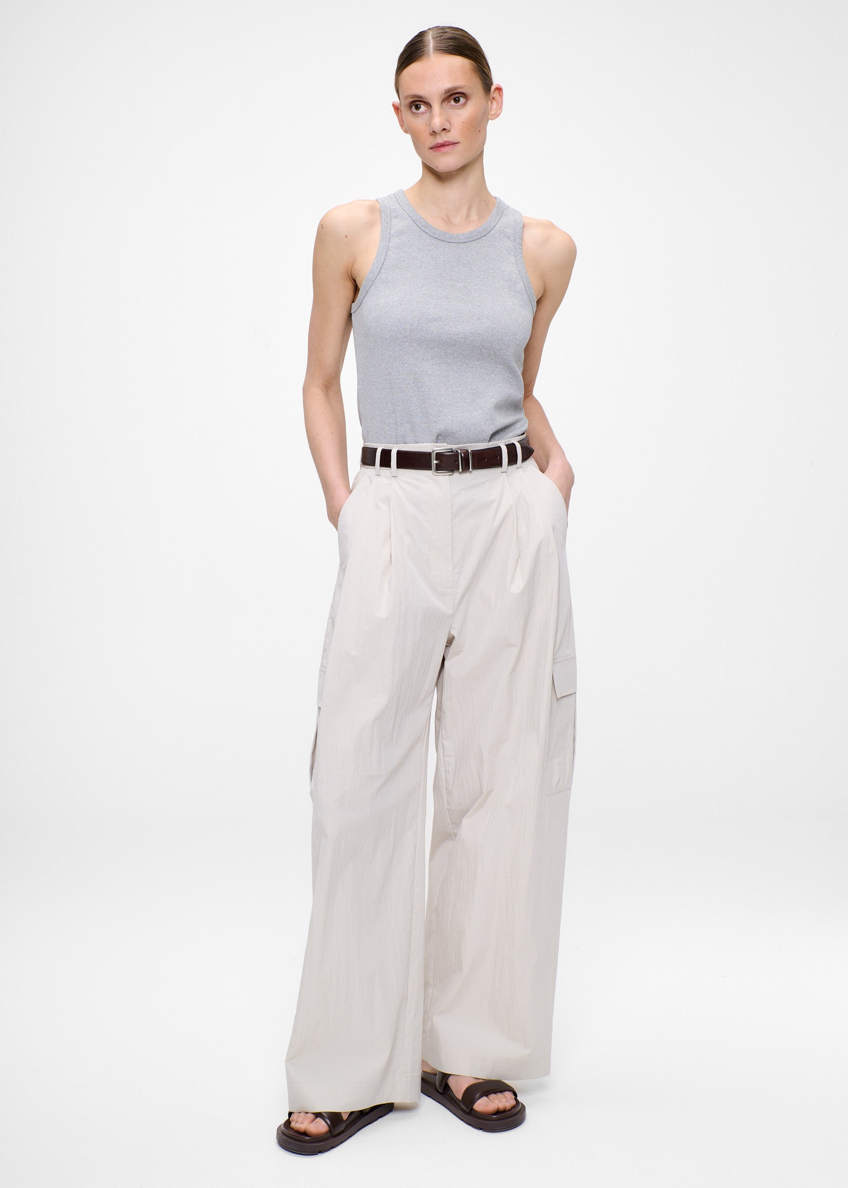 COTTON NYLON JADE CARGO PANTS