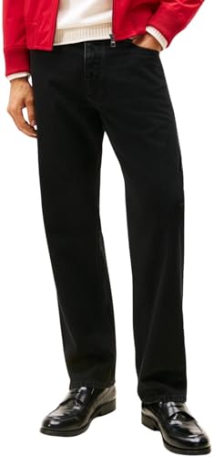 Tommy Hilfiger Herren Jeans Hose River Bona Black Relaxed Fit, Schwarz (Bona Black), 35W/32L