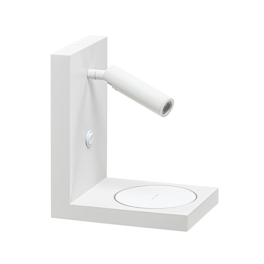 Moderne wandlamp wit inclusief LED en fast charger