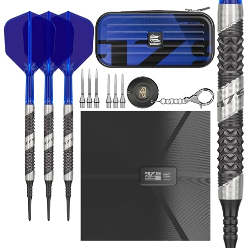 Target Darts 975 Ultra Marine 18G 97.5% Wolfram Soft Tip Dart Satz with K-Flex