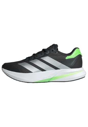 adidas Herren Duramo Speed 2 Running Shoes, Carbon/Matte Silver/Lime Burst, 40 EU