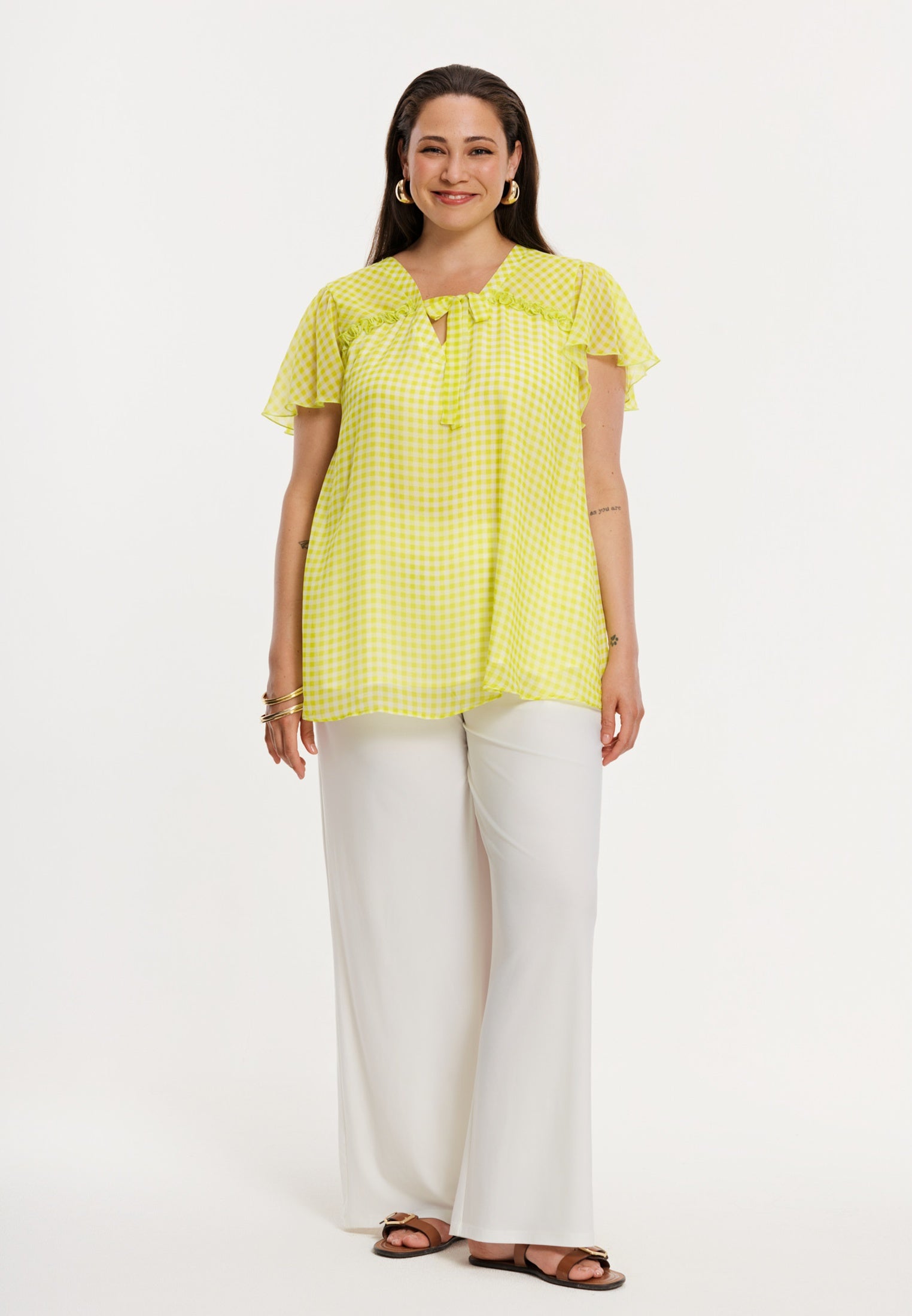 Tuniek met ruches VICHY