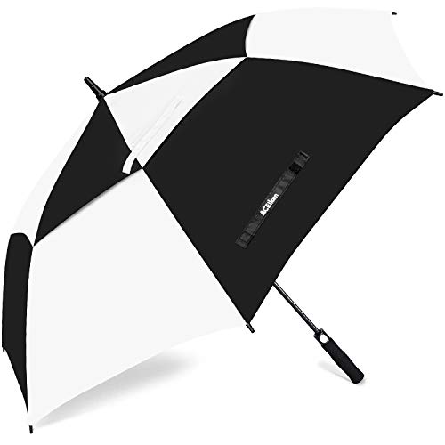 ACEIken Regenschirm Groß 68 inch Sturmfest,Automatisch Öffnend,Schwarz/Weiß