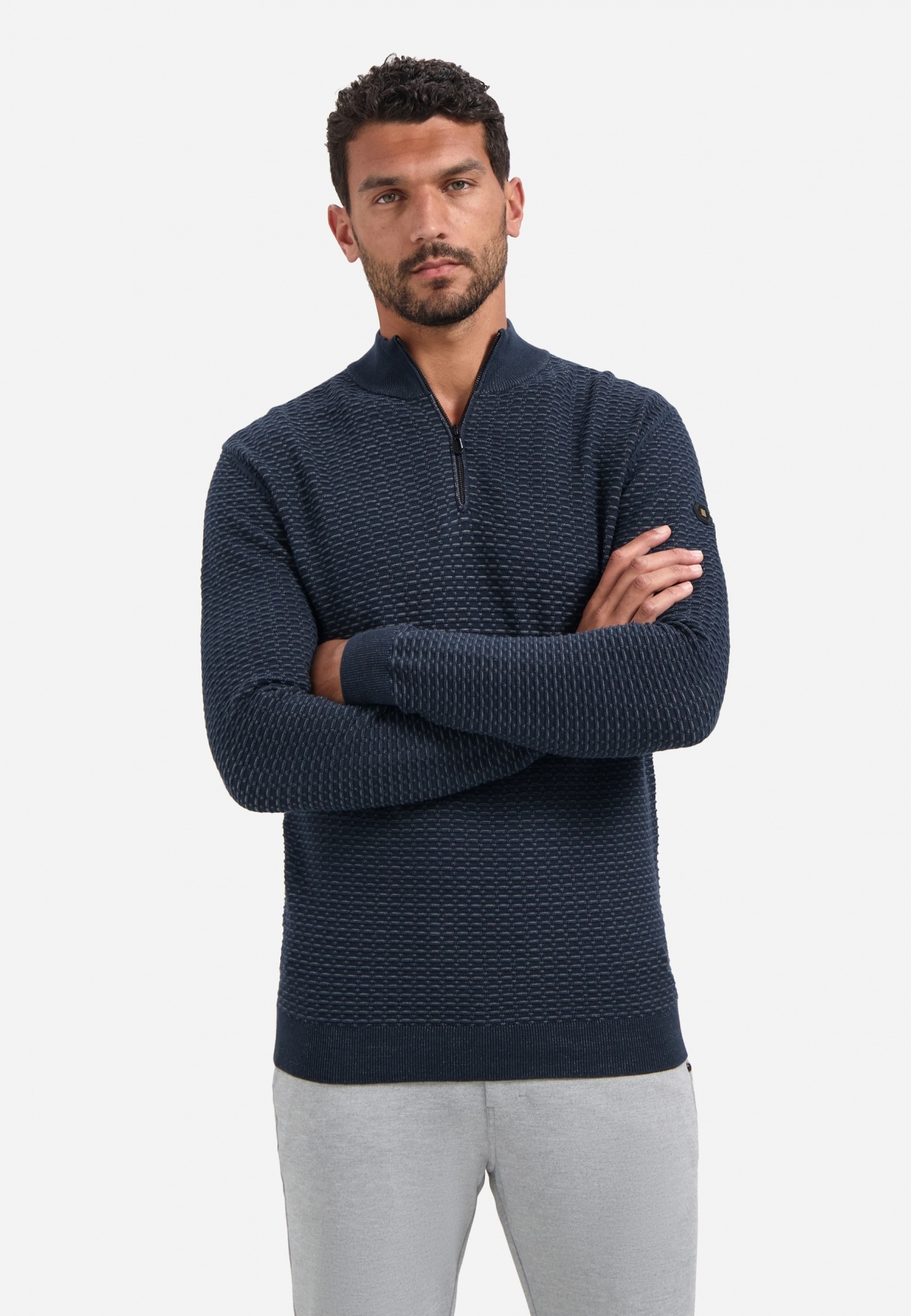 No Excess Pullover Half Zip Jacquard Plated Night (29230926 - 078)