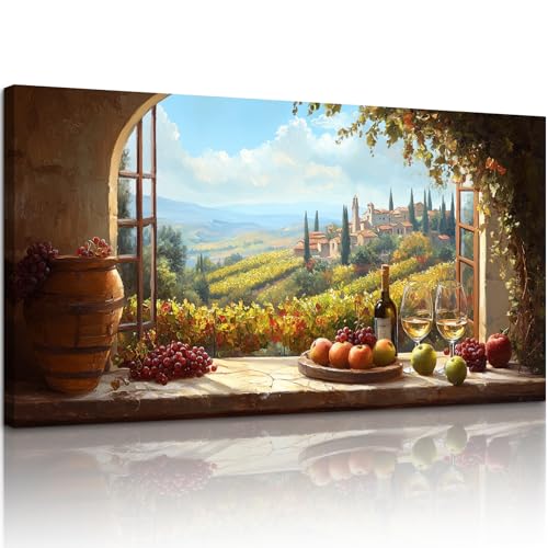MHARTK66 ästhetische Bilder Wohnzimmer Berg Landschaft Gemälde 75x150 cm