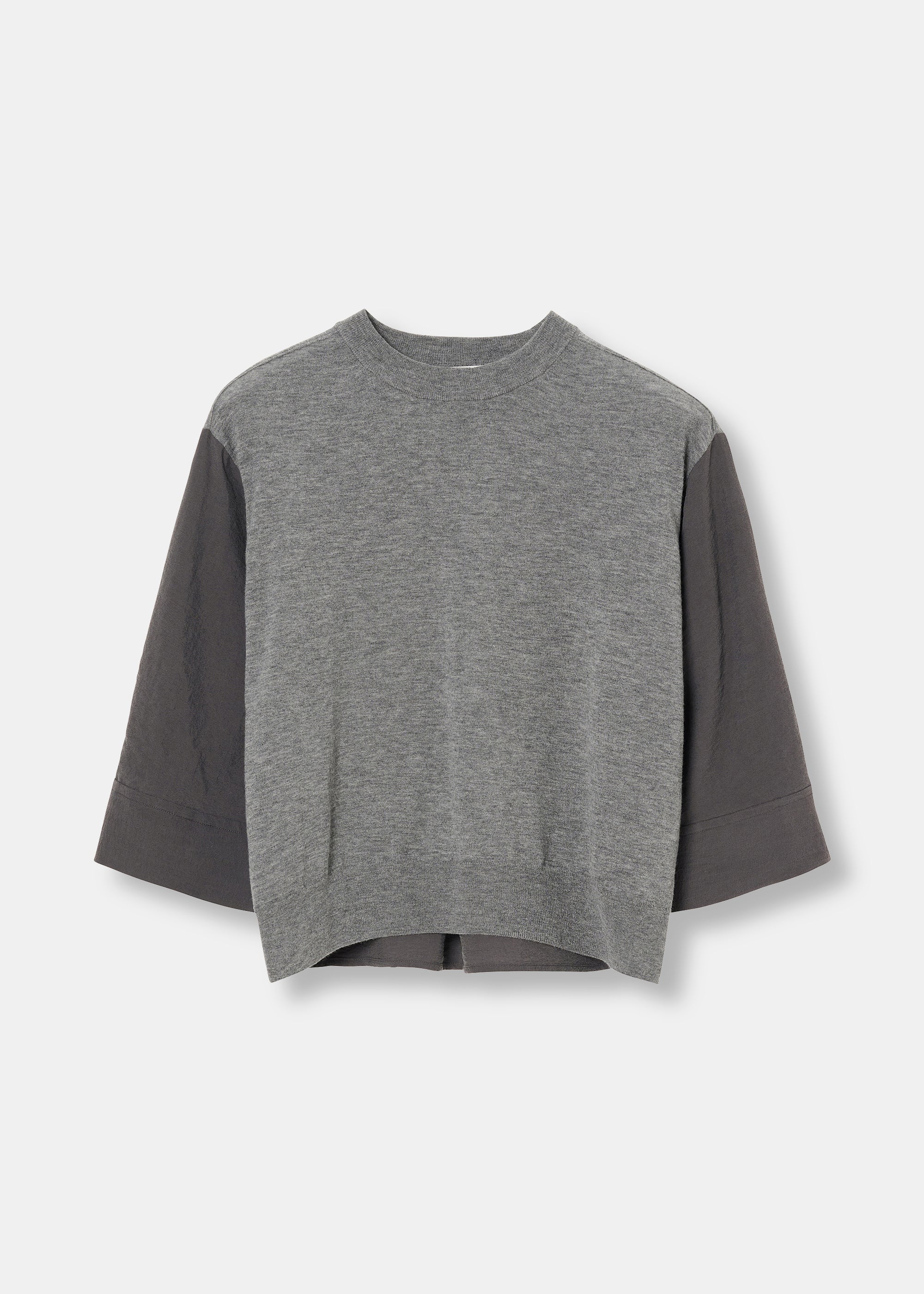 SILK NYLON KNIT-MIX TOP