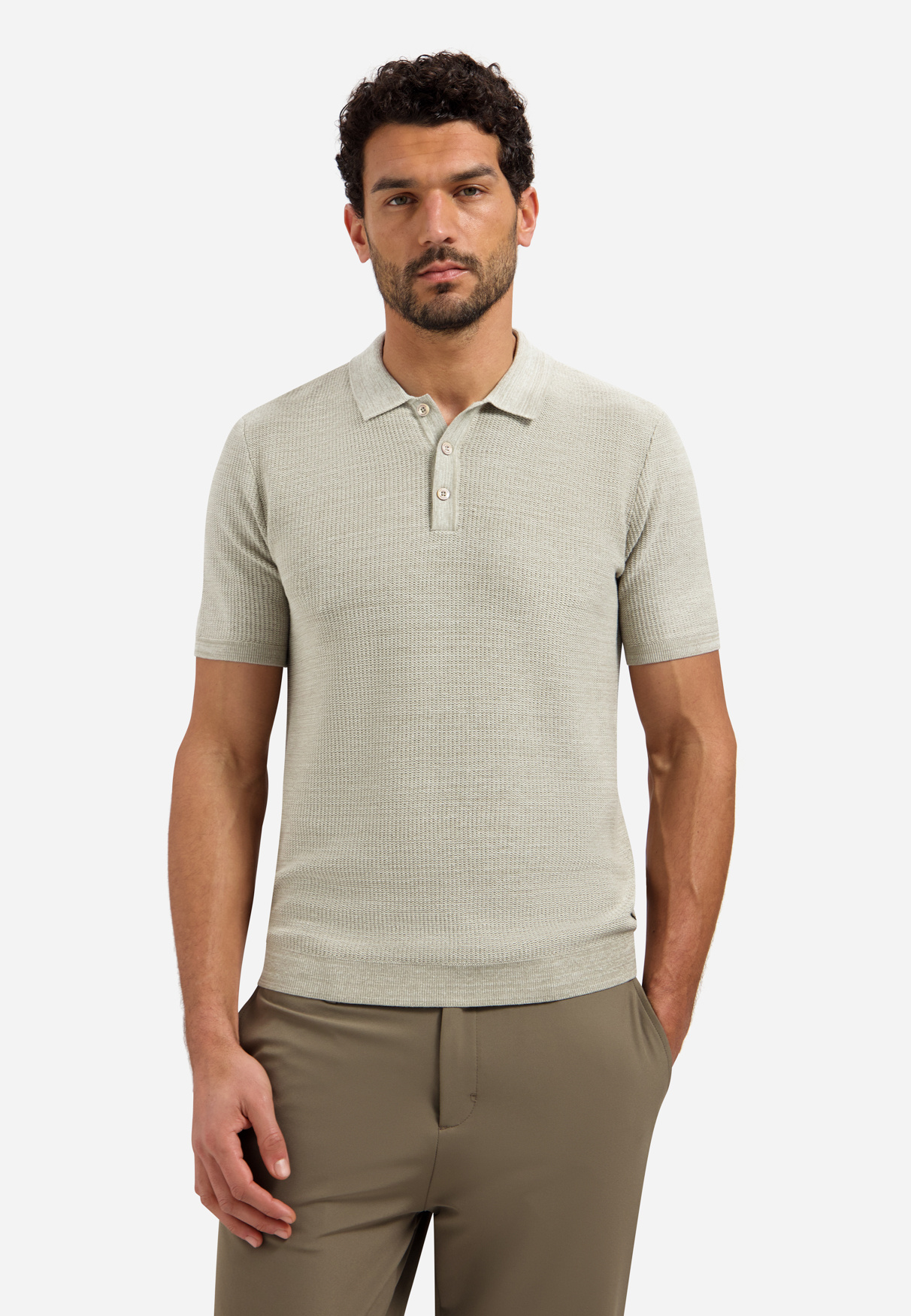 No Excess Pullover Short Sleeve Polo Taupe (31220245 - 044)