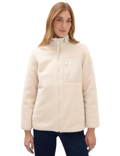 Cecil Teddy Jacke mit Nylondetails teddy vanilla white L