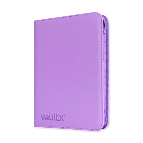 Vault X 9-Taschen-Trading-Kartenordner mit Reißverschluss, 360 Karten, Premium Exo-Tec-Albummaterial (Lila)