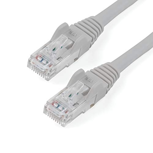 StarTech. com CAT6 Ethernet-Kabel (6 m, 650 MHz, 100 W, PoE++, RJ45, UTP, Kategorie 6, Netzwerk-/Patchkabel, snagless, mit Zugentlastung, UL-/TIA-Zertifiziert) (N6PATCH20GR)