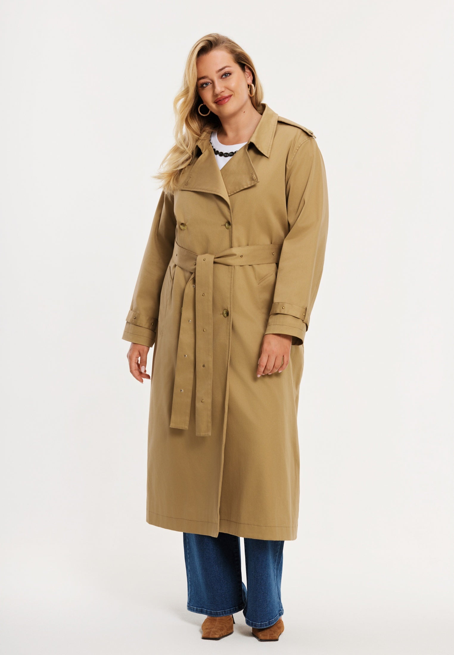 Trenchcoat met studs