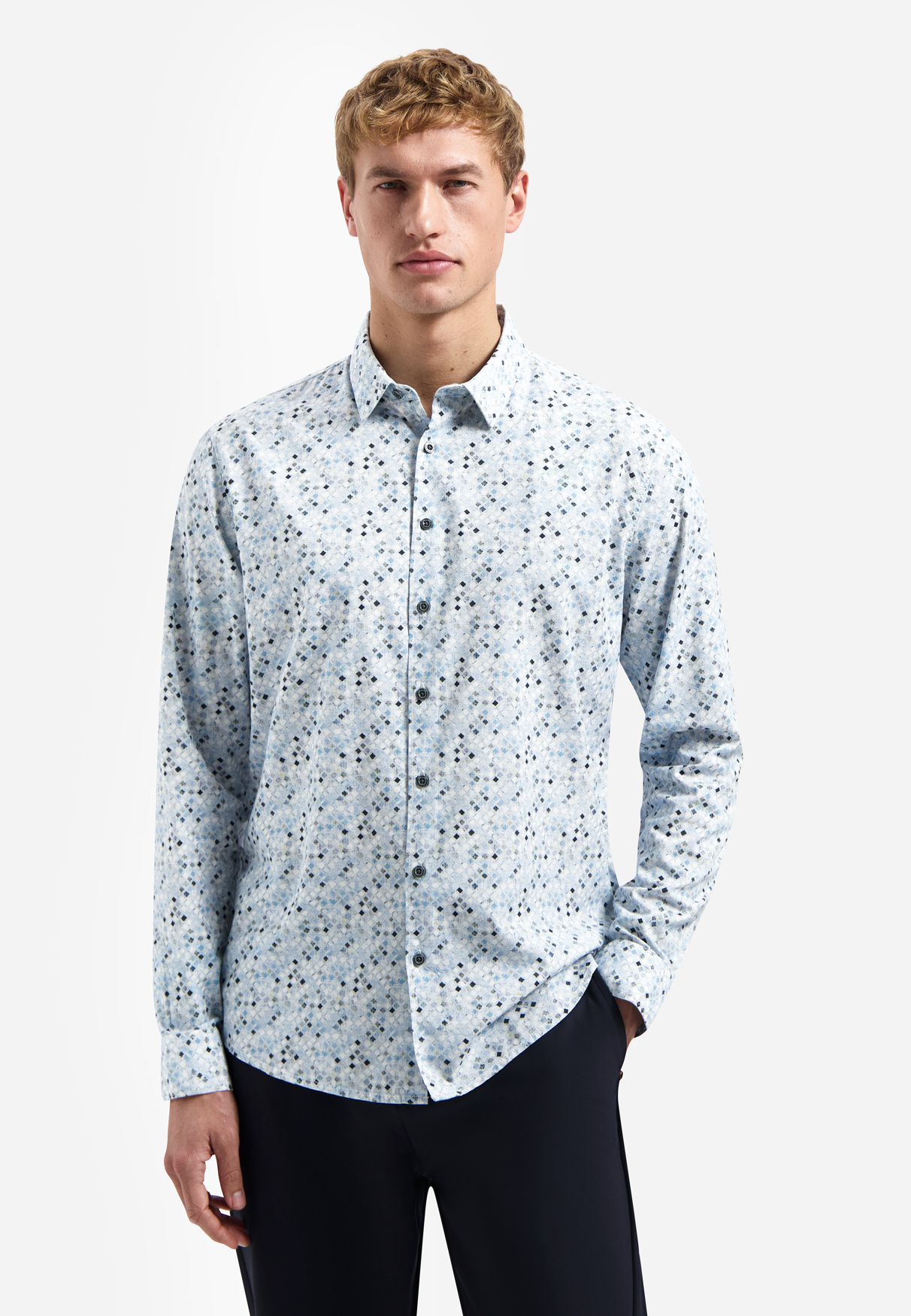 No Excess Shirt Allover Printed Blue (31430114 - 030)