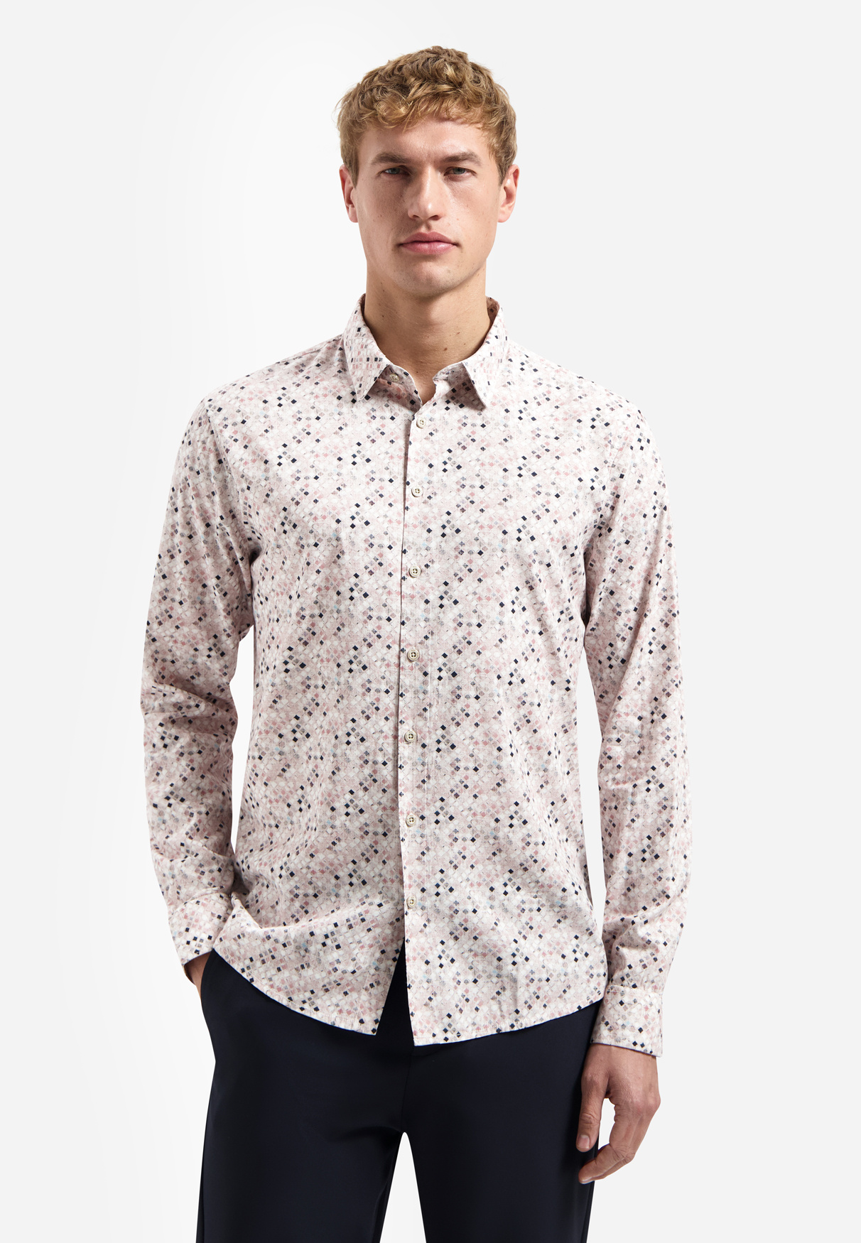 No Excess Shirt Allover Printed Light Mauve (31430114 - 346)