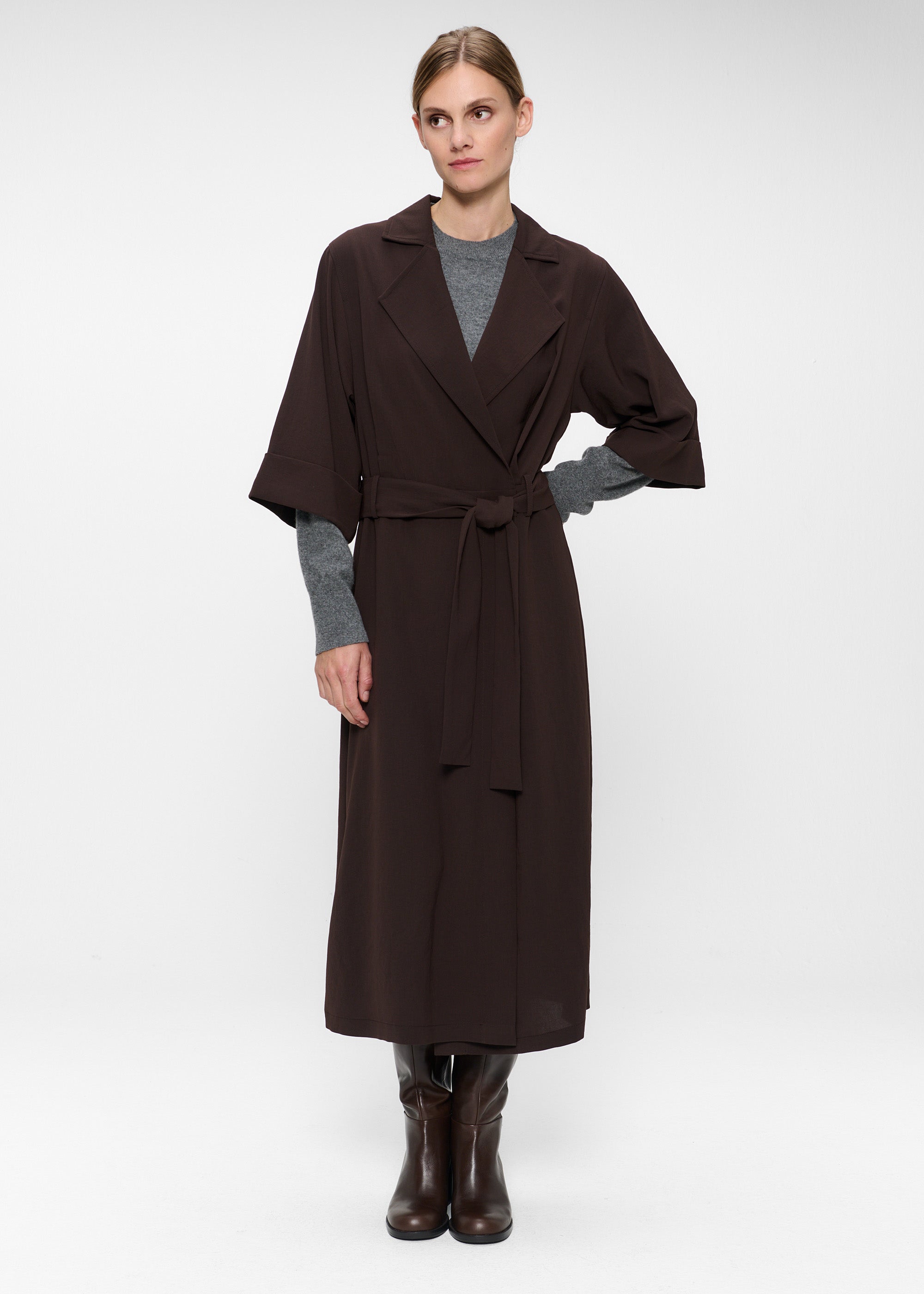 JAPANESE CRÊPE TRENCH DRESS