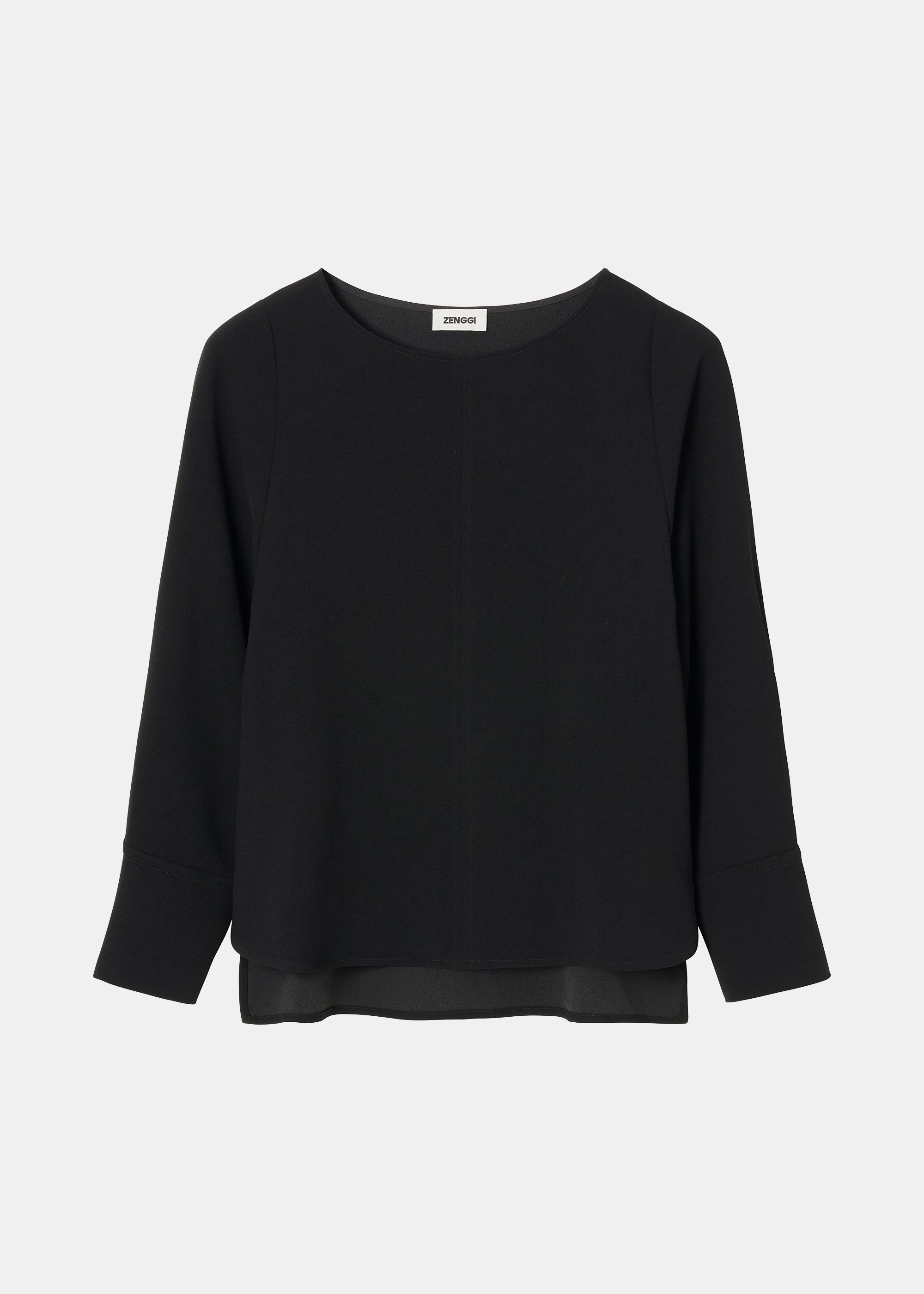 KOZO CRÊPE BOAT NECK TOP