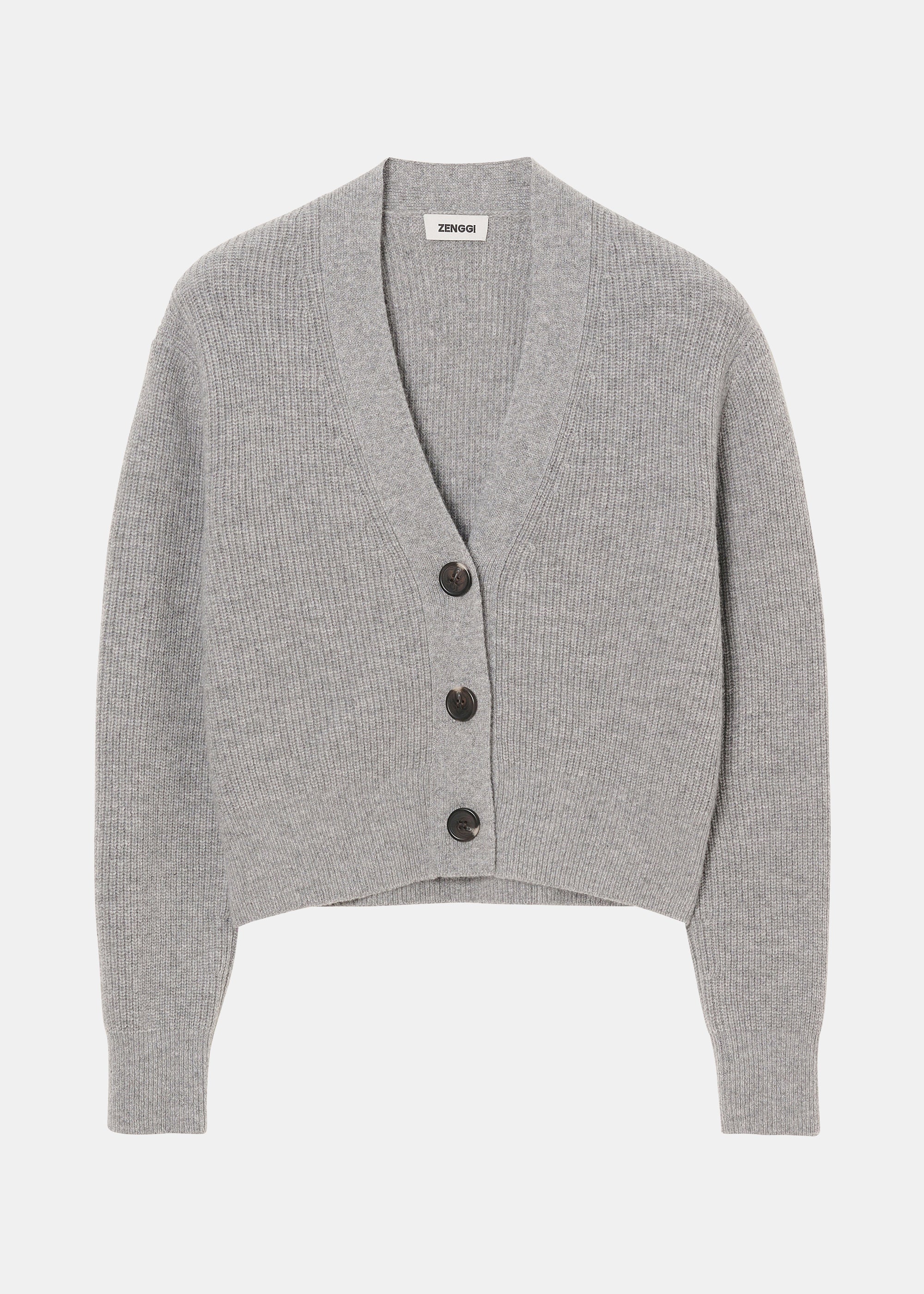 FINE WOOL SHORT CARDIGAN.