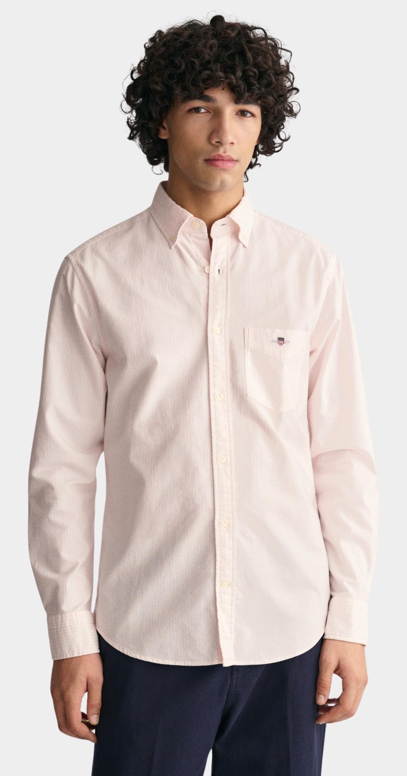 50% Korting Gant Casual Hemd Lange Mouw Roze Regular Fit Oxford 3000230/662 | Bos Men Shop