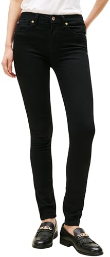 Tommy Hilfiger Damen Jeans Hose Como Skinny Mid Waist, Schwarz (Black), 32W/32L