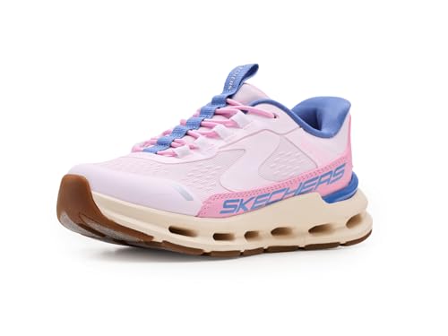 Skechers Mädchen Glide-Step + Vista Lane Trainer, Light Pink Synthetic/Slate Trim, 40 EU