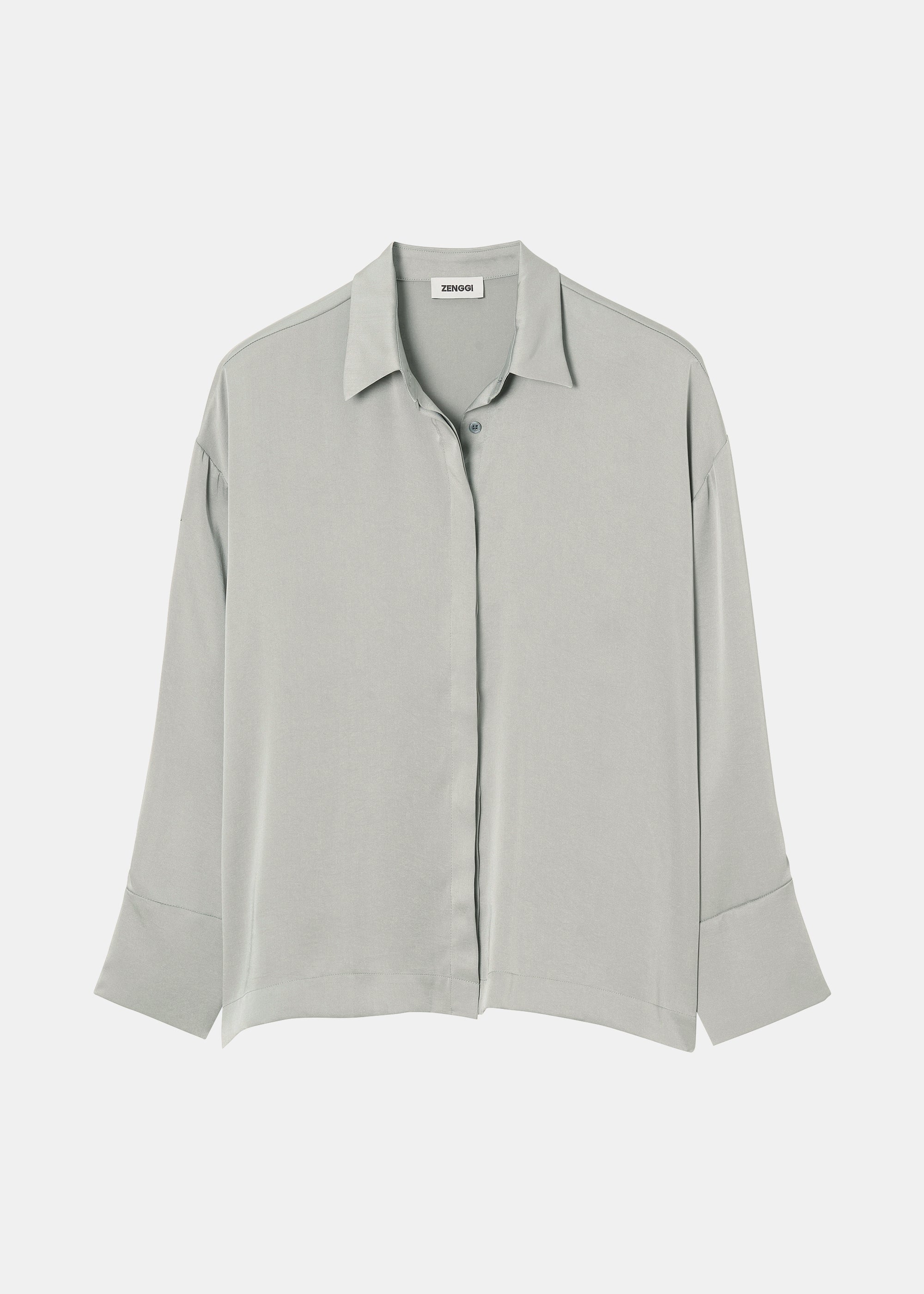 FLOWY SATIN SHIRT