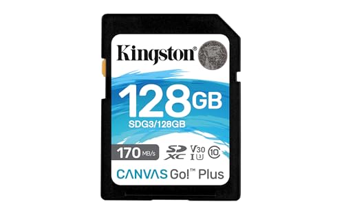 Kingston SDG3/128GB SD Speicherkarte ( 128GB SDXC Canvas Go Plus 170R C10 UHS-I U3 V30 )
