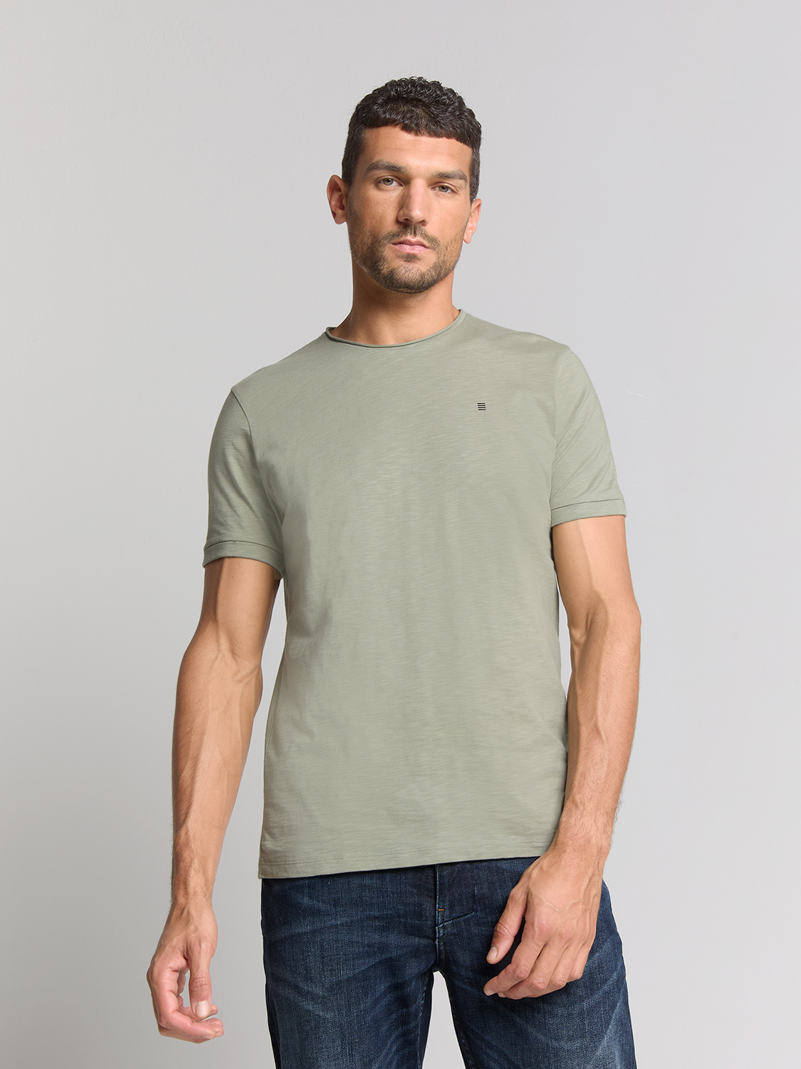 No Excess T-Shirt Crewneck Slub Smoke (28360402SN - 049)