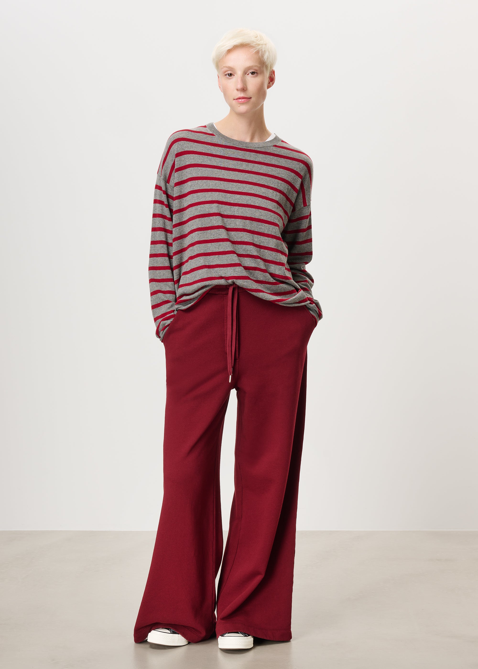STRIPED COTTON CASHMERE T-TOP