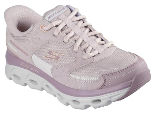 Skechers Damen Glide-Step Sole Paradise Valley Slip-InTurnschuhe, Pink Leather/Synthetic/Textile, 37.5 EU