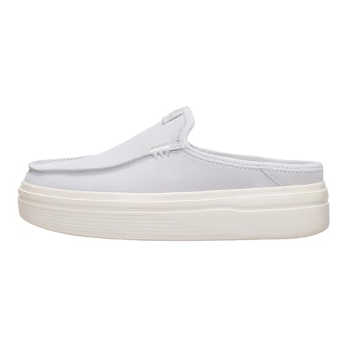 Heydude Austin Lift Plateau Mule für Damen, lässige Schlupfschuhe, leichte, bequeme, stilvolle Alltagsschuhe, grau, Größe 42