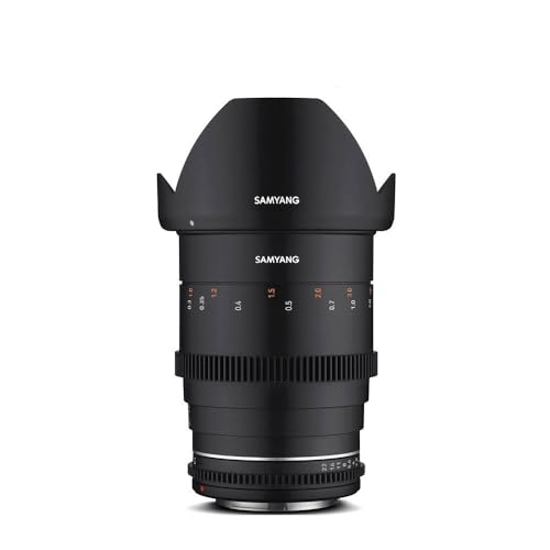 Samyang MF 35mm T1,5 VDSLR MK2 Canon RF – lichtstarkes T1,5 Weitwinkel Cine- und Video Objektiv für Canon RF Mount, 35 mm Festbrennweite, Follow Focus Zahnkränze Vollformat und APS-C, 8K Auflösung