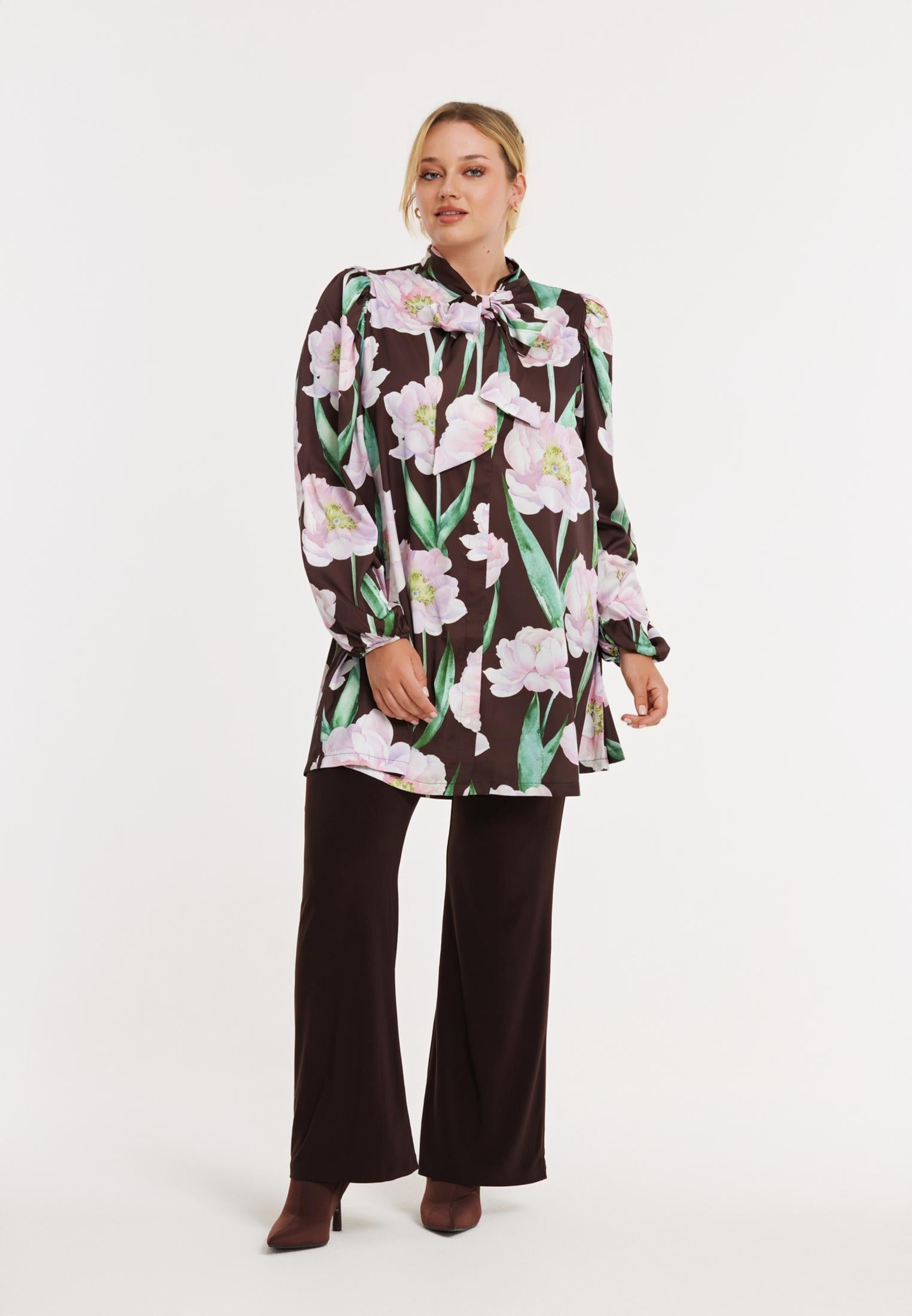 Satijnen blouse FIORITO