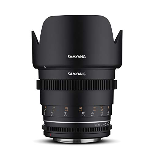 Samyang MF Objektiv 50 mm T1.5 VDSLR MK2 Objektiv für Canon, Schwarz