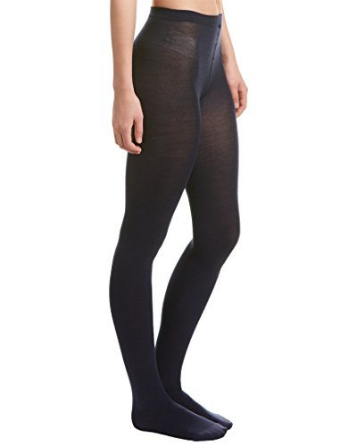 WOLFORD Merinostrumpfhose für Damen, Blau, XS
