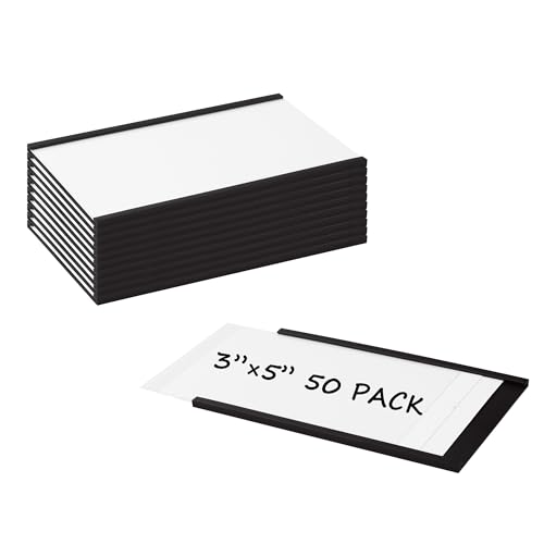 Realth Magnetische Etikettenhalter 50 Stück 76.2MM X 127MM