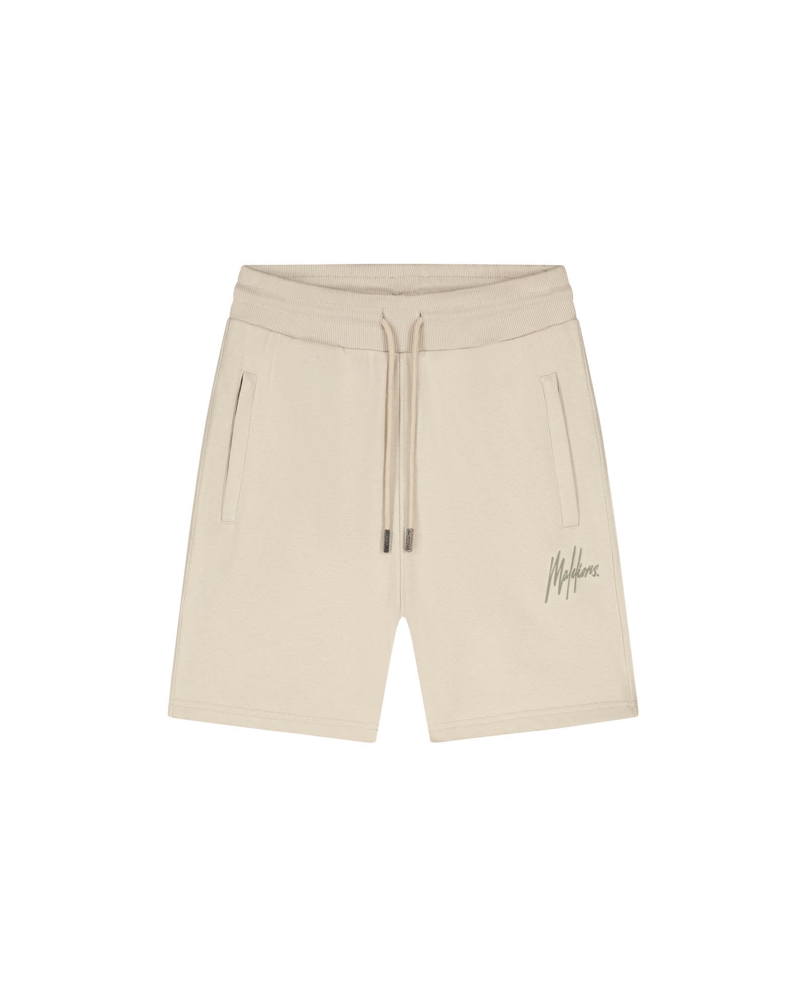 Malelions Men Striped Signature Shorts | Light Taupe